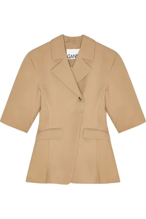 Ganni Blazer mit kurzen Ärmeln