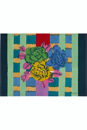 LISA CORTI Set aus vier Ankara Aqua Tischsets