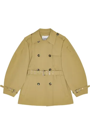 Ganni Trenchcoat mit Ballonärmeln