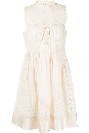 ULLA JOHNSON Sasha Minikleid mit Lochstickerei