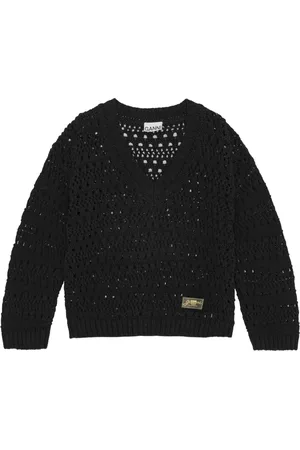 Ganni Pullover mit Lochstrickmuster