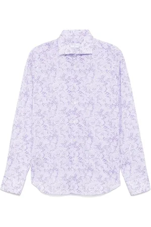 FEDELI Hemd mit Blumen-Print
