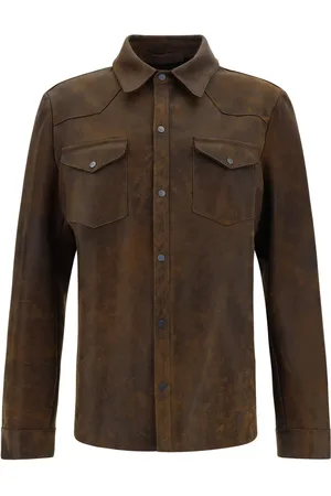 SALVATORE SANTORO Klassische Lederjacke