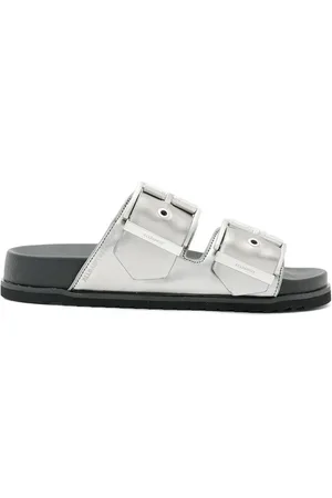 AllSaints Pantoletten im Metallic-Look