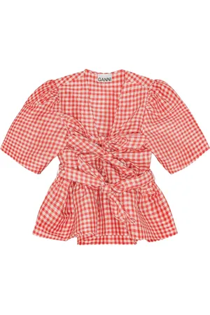 Ganni Bluse mit Schnürung