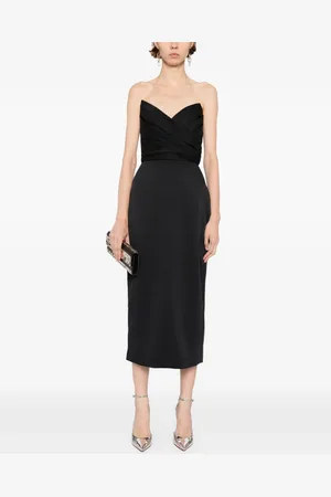 Amsale Drapiertes Cocktailkleid ohne Träger