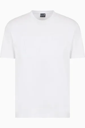 EA7 T-Shirt mit Logo-Prägung