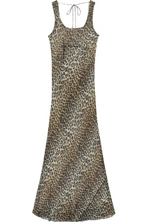 Ganni Kleid mit Leoparden-Print