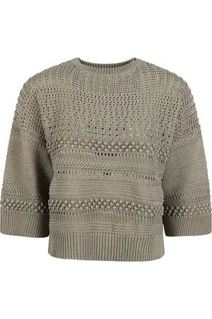 Fabiana Filippi Cropped-Pullover in Lochstrick