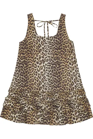 Ganni Kleid mit Leoparden-Print