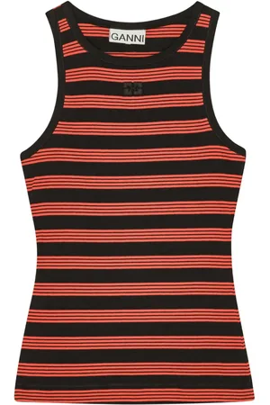 Ganni Gestreiftes Trägershirt