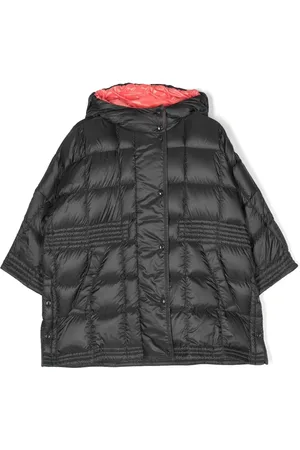 Moncler Gesteppter Mantel mit Logo-Patch