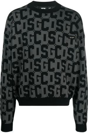 GCDS Intarsien-Pullover mit Monogramm