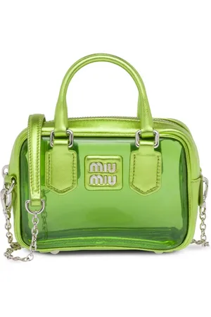 Miu Miu Transparente Mini-Tasche mit Logo-Applikation