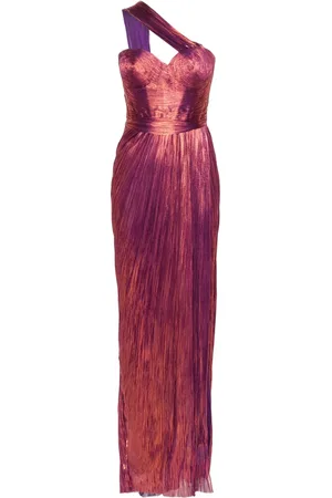 MARIA LUCIA HOHAN Asymmetrisches Claudine Abendkleid mit Falten