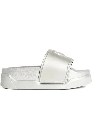 Karl Lagerfeld Logo-embossed slides