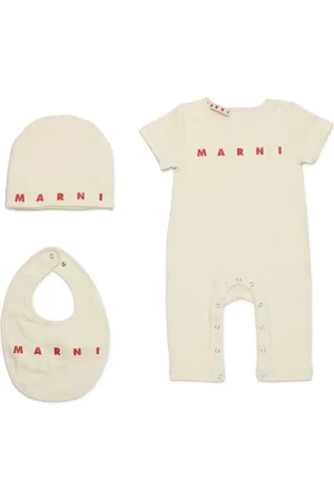 Marni Strampler-Set mit Logo-Print