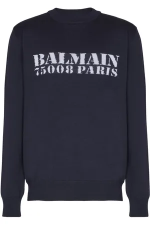Balmain Pullover mit Intarsien-Logo