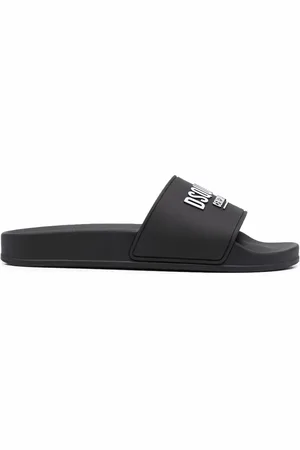 Dsquared2 Flache Pantoletten mit Logo-Print