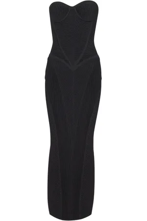 Balmain Schulterfreies Midikleid