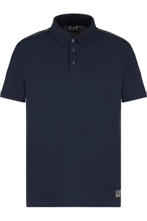 EA7 Poloshirt mit Logo-Patch