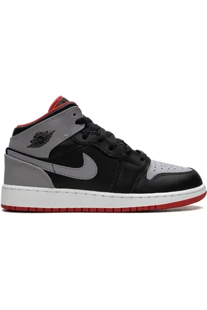 Jordan Air Jordan 1 Mid Black/Grey/Red Sneakers