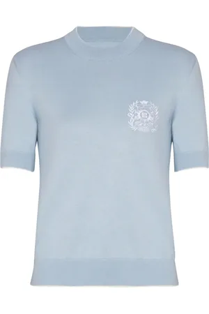 Balmain T-Shirt mit Emblème-Stickerei