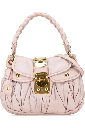 Miu Miu 2000-2010 Matelasse Coffer Satchel-Tasche aus Nappaleder