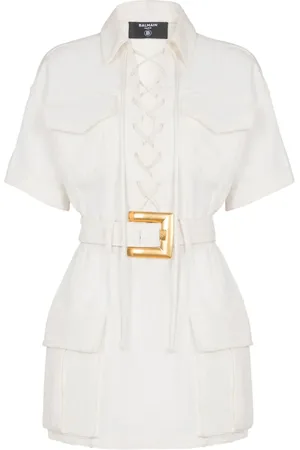 Balmain Minikleid aus Canvas