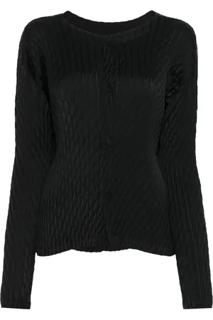 Issey Miyake Cardigan mit rundem Ausschnitt