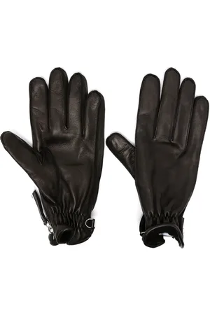 Dsquared2 Lederhandschuhe mit Logo-Patch