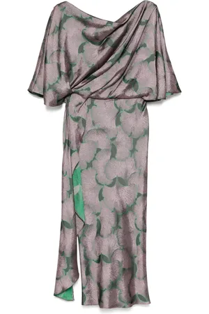 Amsale Drapiertes Jacquard-Kleid