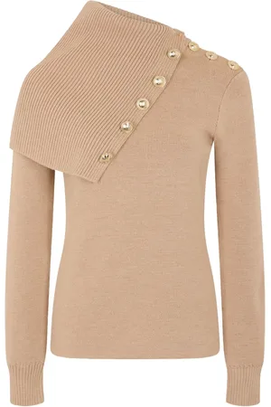 Paco rabanne Asymmetric ribbed sweater