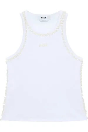 Msgm Trägershirt mit Logo-Stickerei