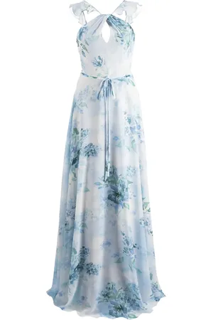 Marchesa Notte Abendkleid mit Blumen-Print