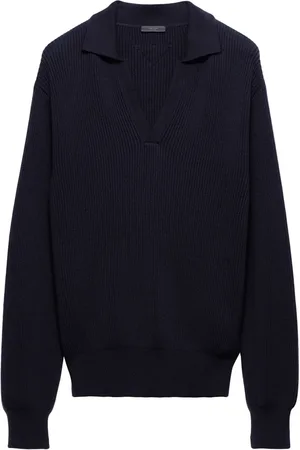 Prada Gerippter Pullover mit Polokragen
