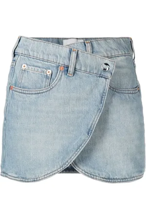 COPERNI Jeans-Minirock in Wickeloptik