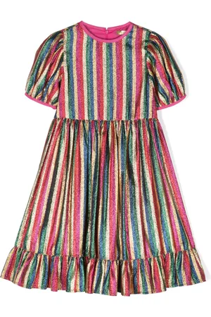 Stella McCartney Gestreiftes Kleid im Metallic-Look
