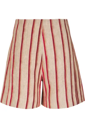 ODEEH Gestreifte High-Waist-Shorts