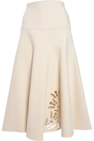Fabiana Filippi Guipure-detail midi skirt