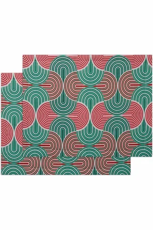 La DoubleJ 2er-Set Tischmatten mit geometrischem Print