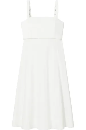 Tory Burch Strukturiertes Midikleid mit eckigem Ausschnitt