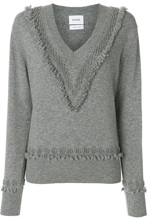 Barrie Bestickter Pullover mit V-Ausschnitt