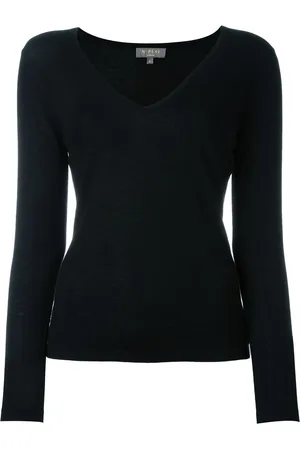 N.PEAL Kaschmirpullover mit V-Ausschnitt