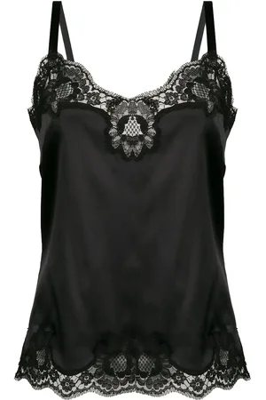 Dolce & Gabbana Damen Unterhemden & Unterziehshirts - Lace trim camisole