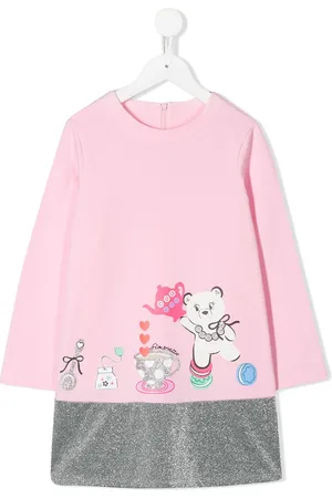 Simonetta Sweatshirtkleid mit Glitter-Saum