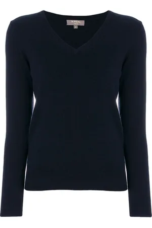 N.PEAL Kaschmirpullover mit V-Ausschnitt