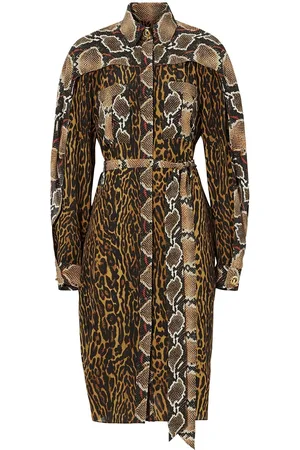 Burberry Damen Freizeitkleider - Animal print shirt dress