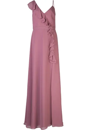 Marchesa Notte Langes Kleid mit Rüschen