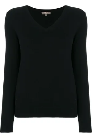 N.PEAL Kaschmirpullover mit V-Ausschnitt